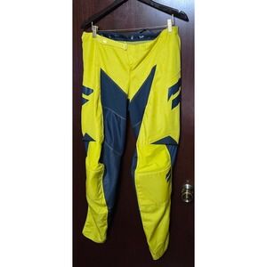 Motocross Racing Pants Shift Whit3 Label Yellow Navy Blue Mens Size 38 21708